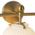 Cherise 29-in Matte Black Bathroom Vanity Light with Glossy Ribbed Opal Glass - Brushed Gold/Glossy Ribbed Opal Glass