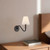 Sloan 12-in Matte Black Wall/Vanity Light with White Linen Shade - Matte Black/White Linen