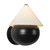 Rowan 9-in Matte Black dimmable LED Wall Sconce with White Linen Shade - Matte Black/White Linen