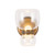 Sutton 8-in Vintage Brass dimmable LED Wall/Vanity Light with Smoked Glass - Vintage Brass/Clear Glass