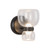 Sutton 8-in Vintage Brass dimmable LED Wall/Vanity Light with Smoked Glass - Urban Bronze/Clear Glass