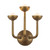 Spade 11-in White dimmable LED Wall /Vanity Light - Vintage Brass