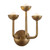 Spade 11-in White dimmable LED Wall /Vanity Light - Vintage Brass
