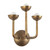Spade 11-in White dimmable LED Wall /Vanity Light - Vintage Brass