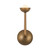 Spade 5-in Antique White dimmable LED Wall/Vanity Light - Vintage Brass