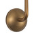 Spade 5-in Antique White dimmable LED Wall/Vanity Light - Vintage Brass