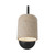 Bromley 5-in Matte Black Wall/Vanity Light with Natural Travertine Shade - Matte Black/Travertine