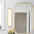 Evelyn 22-in Alabaster dimmable LED Bathroom Wall/Vanity Light with Matte Black Finish - Brushed Gold/Alabaster