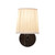 Scout 10-in Matte Black Wall/Vanity Light with Pleated White Linen Shade - Matte Black/White Linen