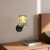 Scout 10-in Matte Black Wall/Vanity Light with Pleated White Linen Shade - Matte Black/Green Linen