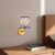 Scout 10-in Matte Black Wall/Vanity Light with Pleated White Linen Shade - Brushed Gold/Blue Linen