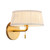 Scout 7-in Matte Black Wall/Vanity Light with Pleated White Linen Shade - Brushed Gold/White Linen