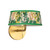 Scout 7-in Matte Black Wall/Vanity Light with Pleated White Linen Shade - Brushed Gold/Green Linen