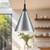 Dorothy 10-in Brushed Nickel With Black Detail 1 Light Pendant