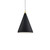 Dorothy 16-in Black With Gold Detail 1 Light Pendant