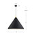 Dorothy 24-in White With Gold Detail 1 Light Pendant