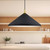 Dorothy 18-in Black With Gold Detail 1 Light Pendant