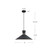 Vanderbilt 16-in Black With Gold Detail 1 Light Pendant