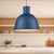 Irving 16-in Indigo Blue 1 Light Pendant