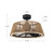 Isla 24-in White/Braided Rope FAN + LED Ceiling Fan