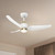 Hugo 42-in Brushed Gold/Matte White with Light Kit Ceiling Fan