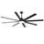 AKARI AIR 72 inch 8-Blade Smart Ceiling Fan with LED Light & Remote Control - Black/Black