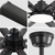 AKARI AIR 72 inch 8-Blade Smart Ceiling Fan with LED Light & Remote Control - Black/Black