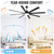 AKARI AIR 72 inch 8-Blade Smart Ceiling Fan with LED Light & Remote Control - Black/Black