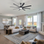 AKARI AIR 72 inch 8-Blade Smart Ceiling Fan with LED Light & Remote Control - Black/Black