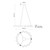 Nami 32-in Gloss Black LED Chandelier