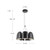 Bell 20-in Glossy Black LED Chandelier