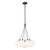 Bolla 16-in Black/Opal Glass LED Chandelier