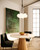 Bolla 16-in Black/Opal Glass LED Chandelier