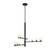 Cypress 19-in Black/Opal Glass LED Chandelier