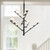 Cypress 18-in Black/Opal Glass LED Chandelier