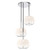 Samar 14-in Chrome/Opal Glass 3 Lights Chandeliers