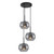 Samar 14-in Black/Smoked 3 Lights Chandeliers