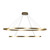 Ovale 54-in Two-Tier Brushed Gold LED Chandelier