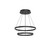 Cerchio 24-in Black LED Chandeliers