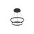 Cerchio 24-in Black LED Chandeliers