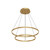 Cerchio 32-in Brushed Gold LED Chandeliers