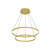 Cerchio 32-in Brushed Gold LED Chandeliers