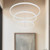 Cerchio 32-in White LED Chandeliers