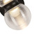 Peri 9-in Black/Clear Ribbed Glass LED Exterior Wall