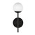 Claremont 13-in Black/Opal Glass LED Exterior Wall