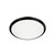 Malta 12-in Black LED Flush Mount
