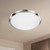 Malta 12-in Brushed Nickel LED Flush Mount
