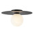 Elixir 14-in Black LED Flush Mount