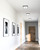 Regalo 10-in Black/Opal Glass LED Flush Mount