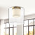 Birch 9-in Brushed Gold/Clear LED Flush Mount